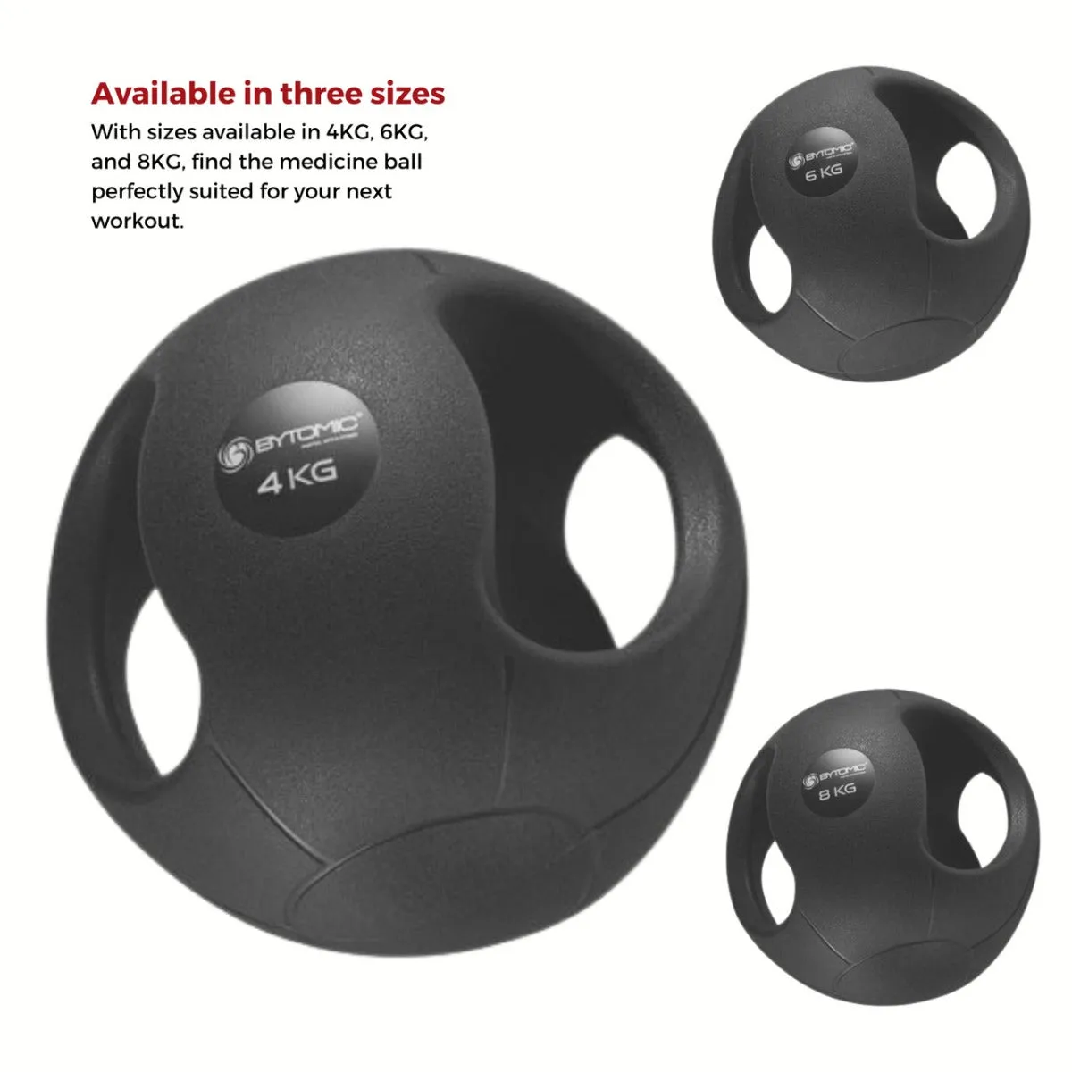Bytomic Double Grip Medicine Ball 6kg Black