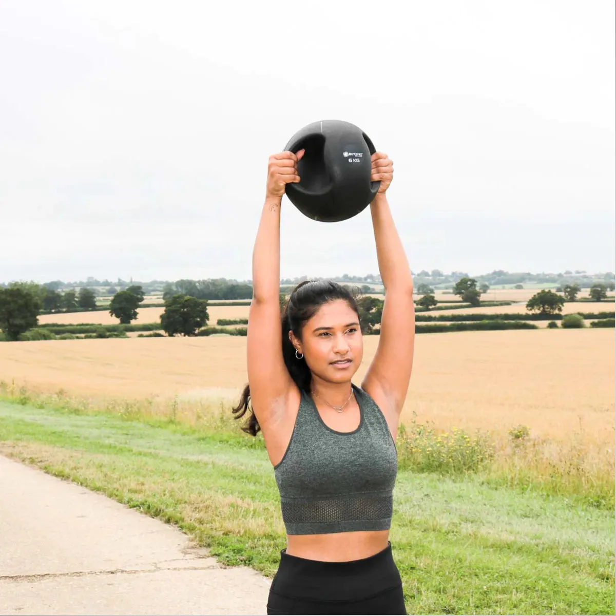 Bytomic Double Grip Medicine Ball 6kg Black