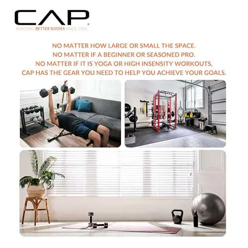 CAP Barbell Standard 1-Inch Grip Weight Plates 2.5 lbs BLACK, Pack (x4)