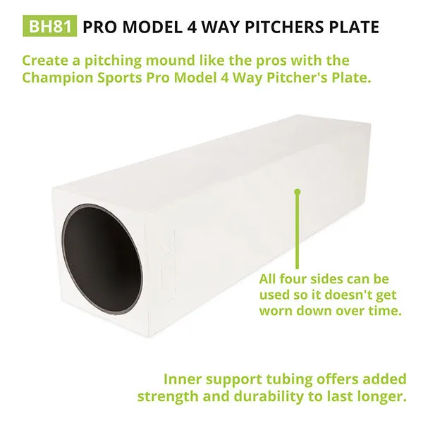 Champion Sports Pro Model 4-Way Pitcher'S Plate