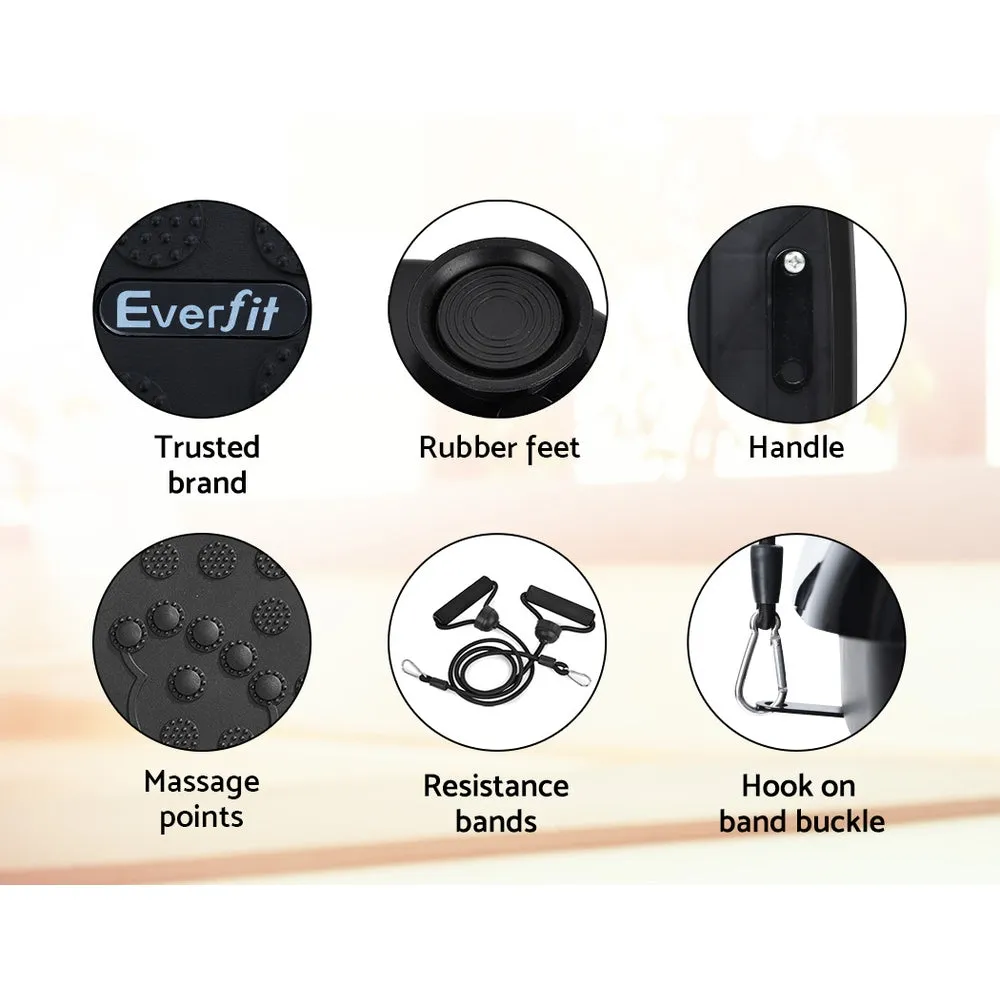 Dual-Belt Vibration Machine with Resistance Bands - Everfit