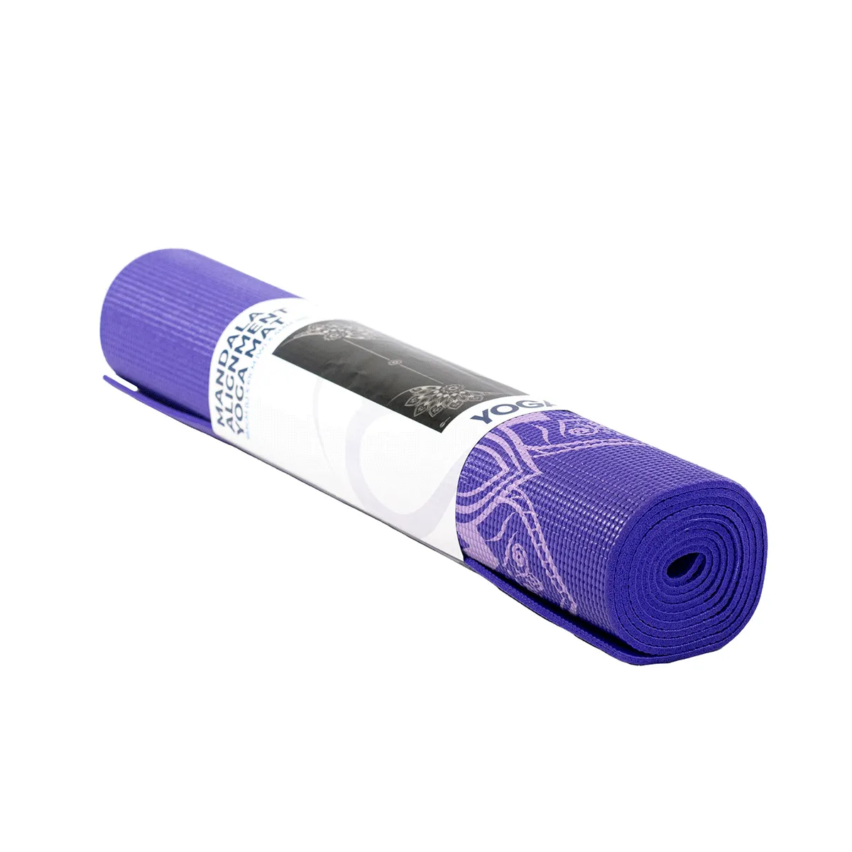 Fitness Mad Mandala Alignment Yoga Mat-4mm Purple