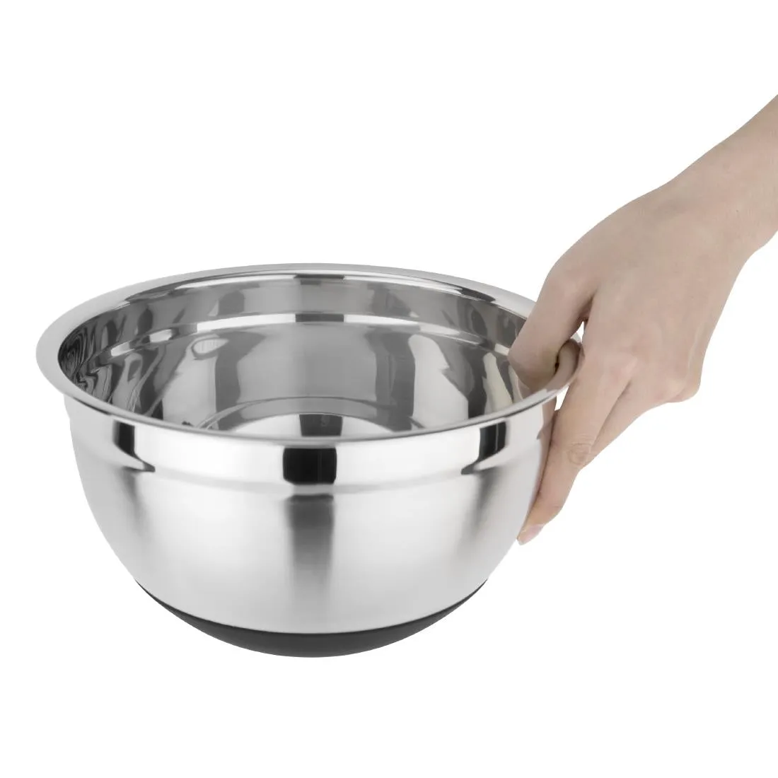GG021 Vogue Stainless Steel Bowl with Silicone Base 3Ltr