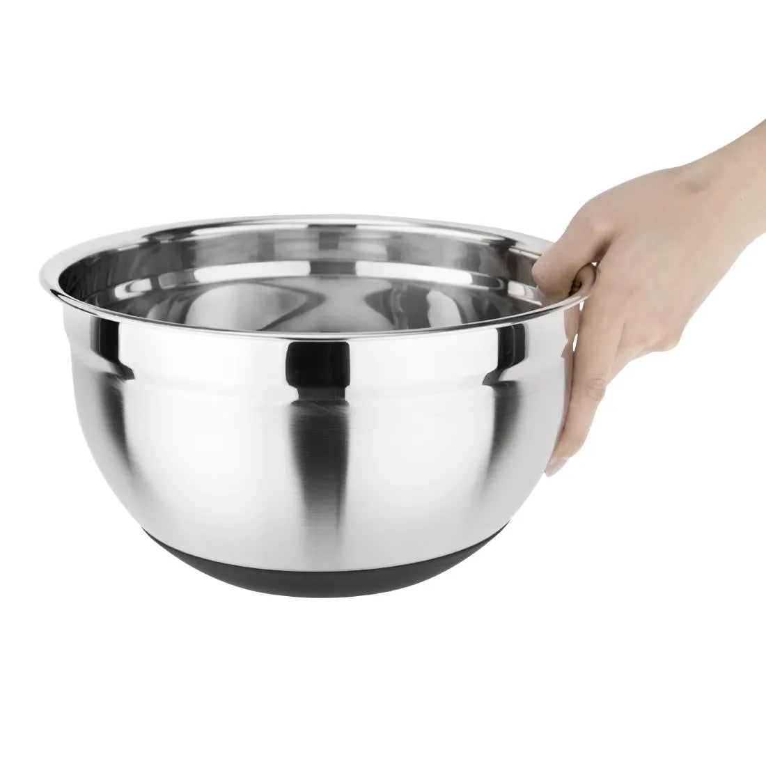 GG022 Vogue Stainless Steel Bowl with Silicone Base 5Ltr