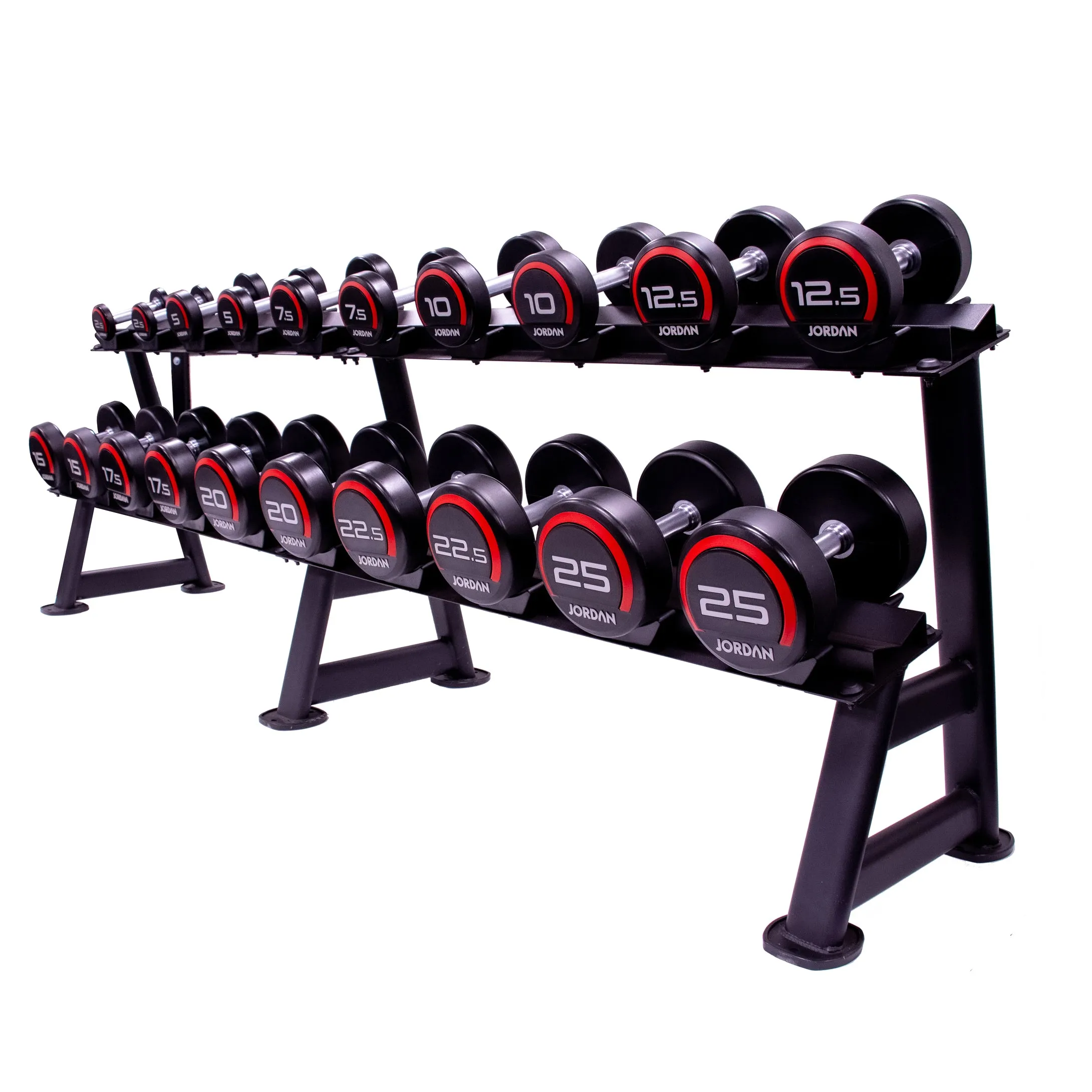 JORDAN® Urethane Dumbbells - Up to 75kg (Red)