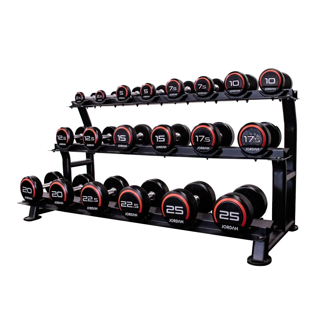 JORDAN® Urethane Dumbbells - Up to 75kg (Red)
