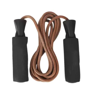 Leather Skipping Jump Rope - Black