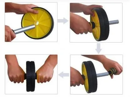 Nas Abdominal Double Wheel Ab Roller Gym For Exercise Fitness Equipment Workout Ab Exerciser  (Multicolor)