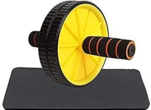 Nas Abdominal Double Wheel Ab Roller Gym For Exercise Fitness Equipment Workout Ab Exerciser  (Multicolor)