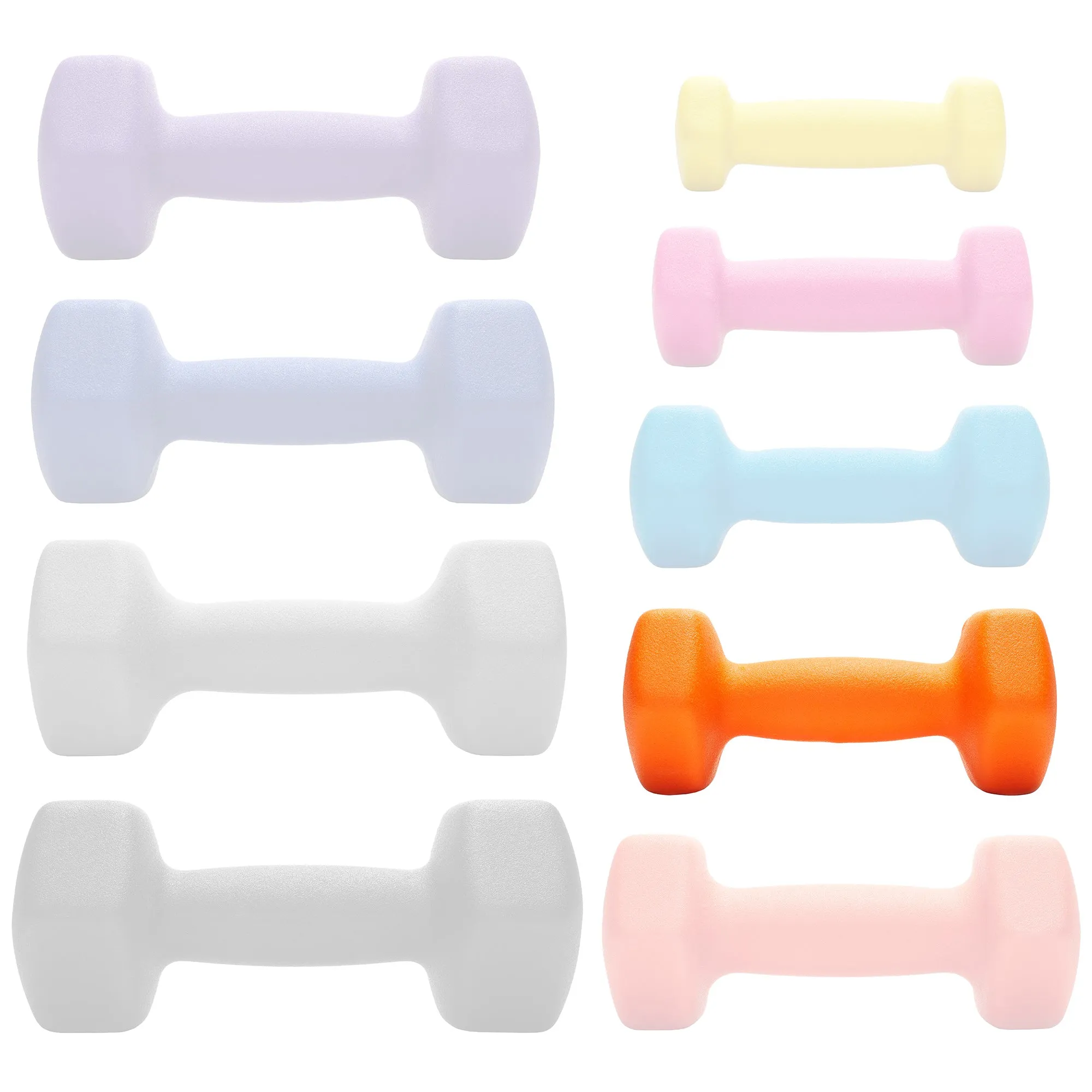 Neoprene Hex Dumbbell Hand Weights, Set of 2 - Workout Strength Training