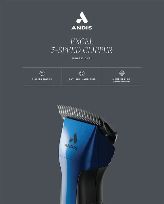 ProClip Excel 5-Speed Clipper w/ Super Blocking Blade, Indigo Blue
