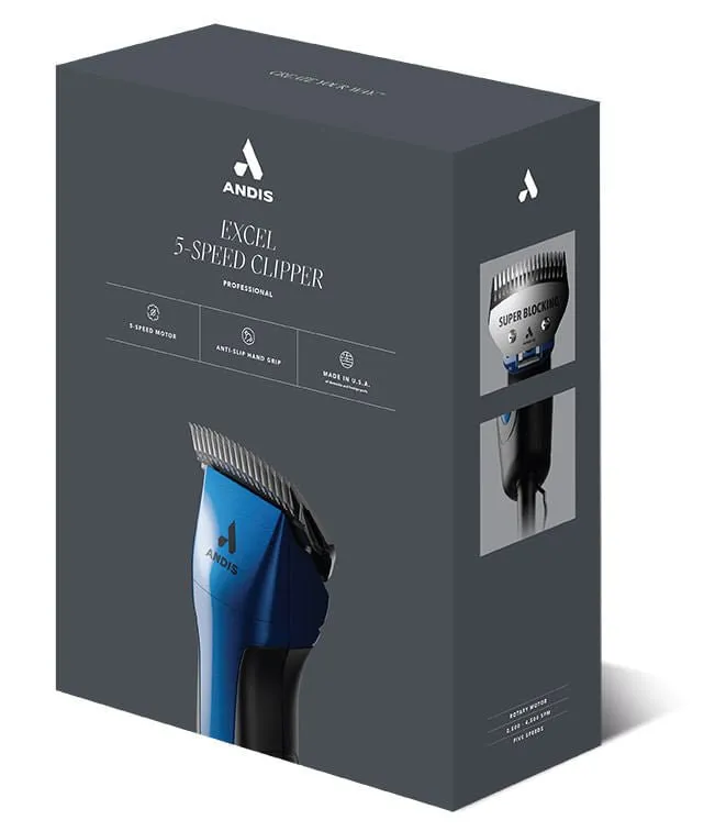 ProClip Excel 5-Speed Clipper w/ Super Blocking Blade, Indigo Blue