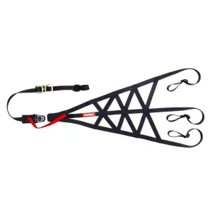 RaceQuip Right Side Triangle Roll Cage Net w/ Quick Release - Black