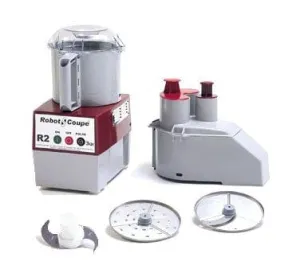 Robot Coupe R2N Continuous Feed Combination Food Processor with 3 qt. Gray Polycarbonate Bowl - 120V | Denson CFE