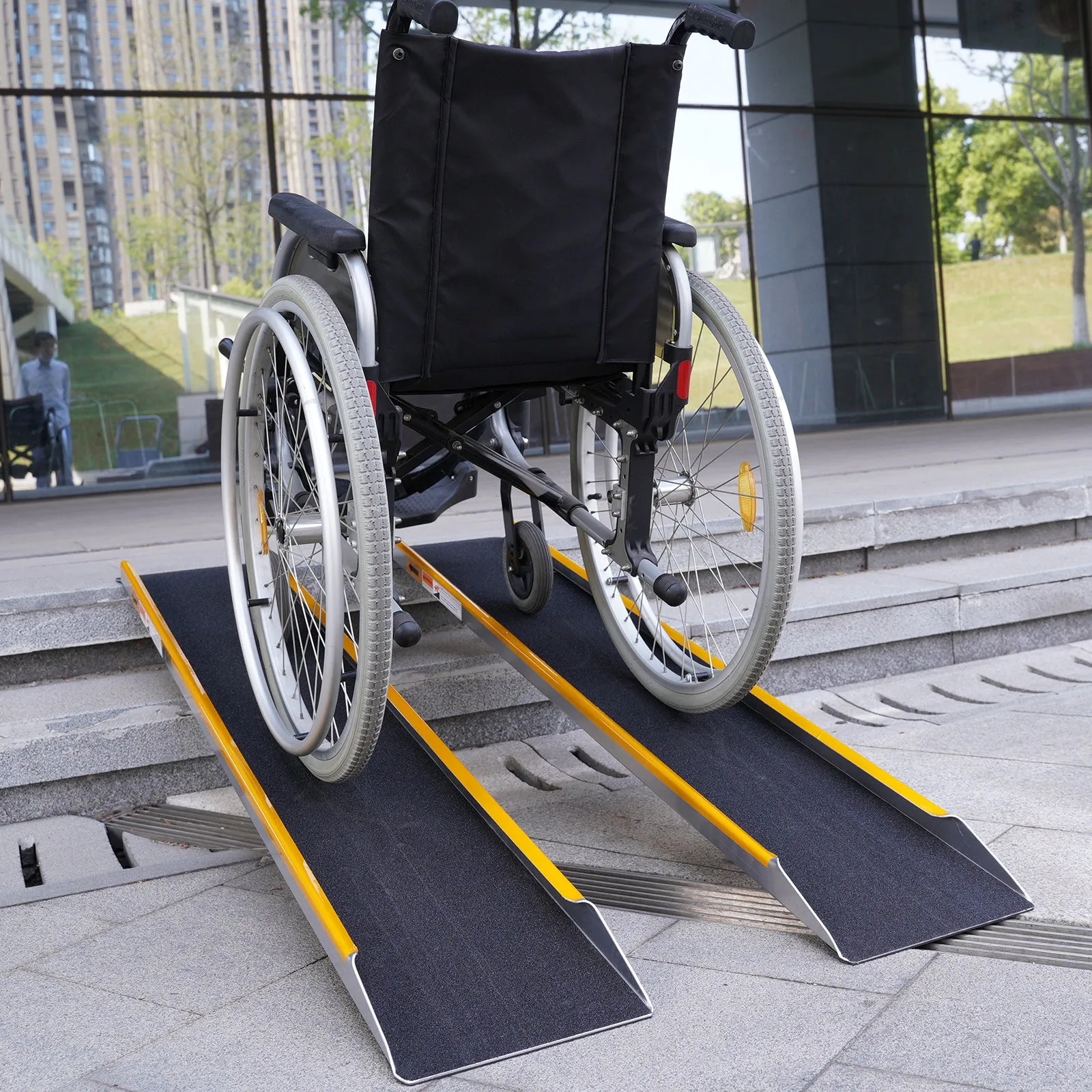 Ruedamann® Portable Aluminum Loading Ramp with Non-slip Surface  Lightweight 1 PC