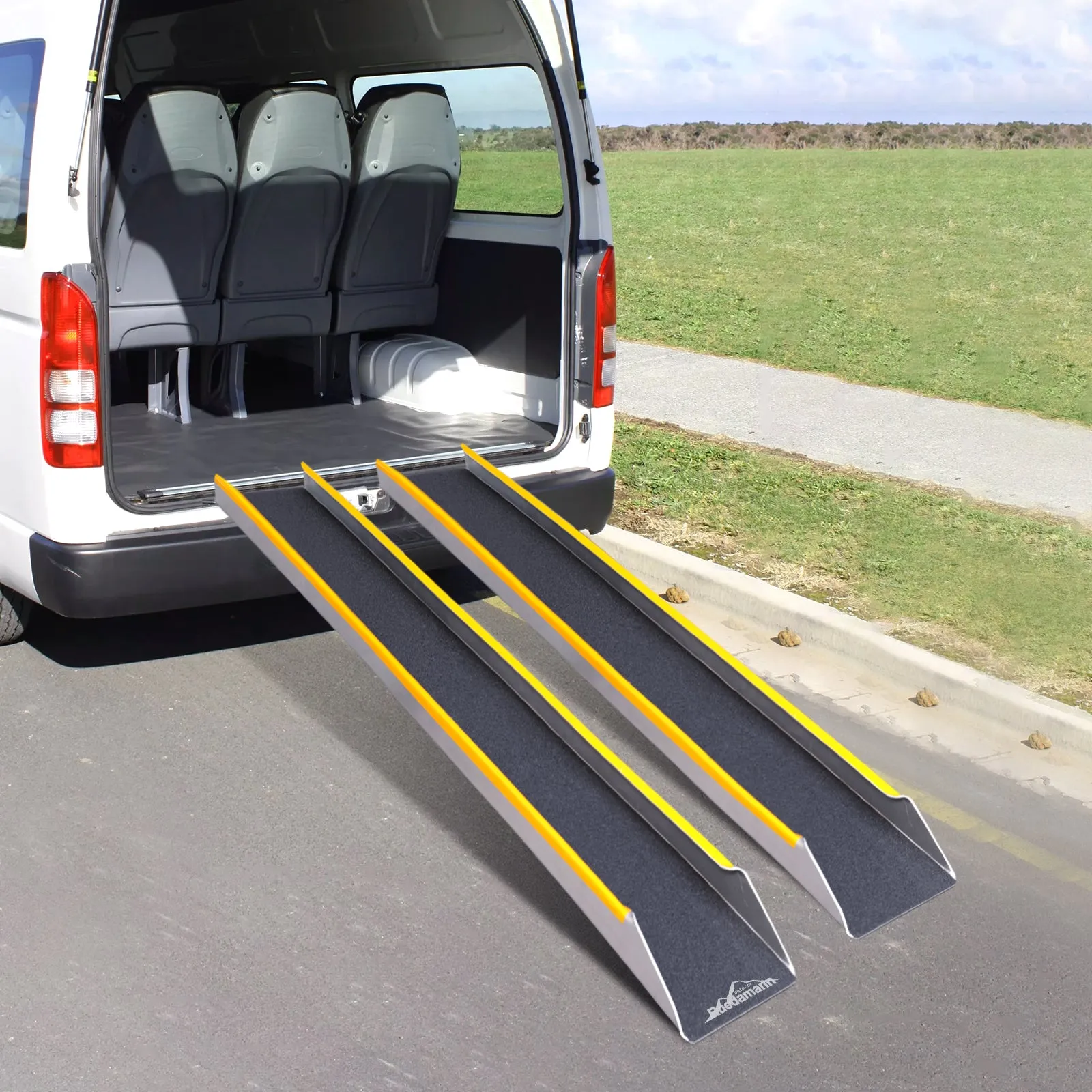 Ruedamann® Portable Aluminum Loading Ramp with Non-slip Surface  Lightweight 1 PC
