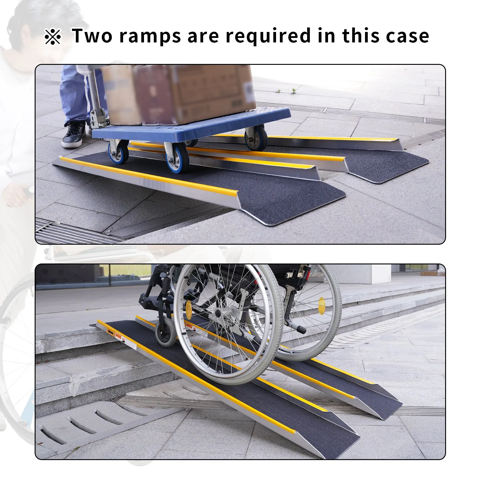 Ruedamann® Portable Aluminum Loading Ramp with Non-slip Surface  Lightweight 1 PC