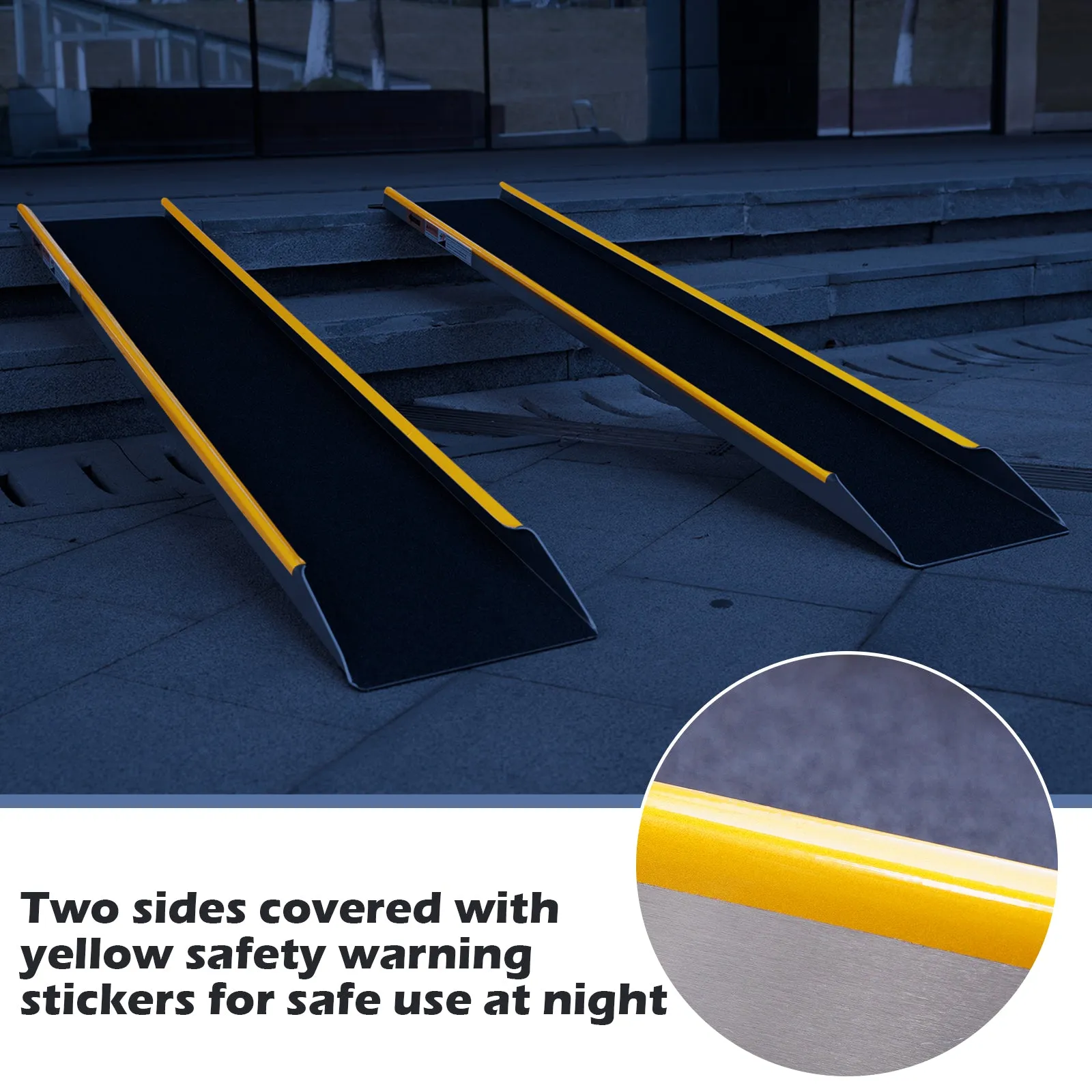 Ruedamann® Portable Aluminum Loading Ramp with Non-slip Surface  Lightweight 1 PC