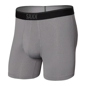 Saxx Quest Quick Dry Mesh Boxer Brief Fly - Dark Charcoal