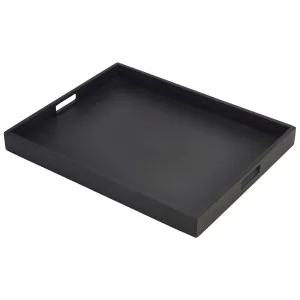Solid Black Butlers Tray 49 x 38.5 x 4.5cm pack of 1
