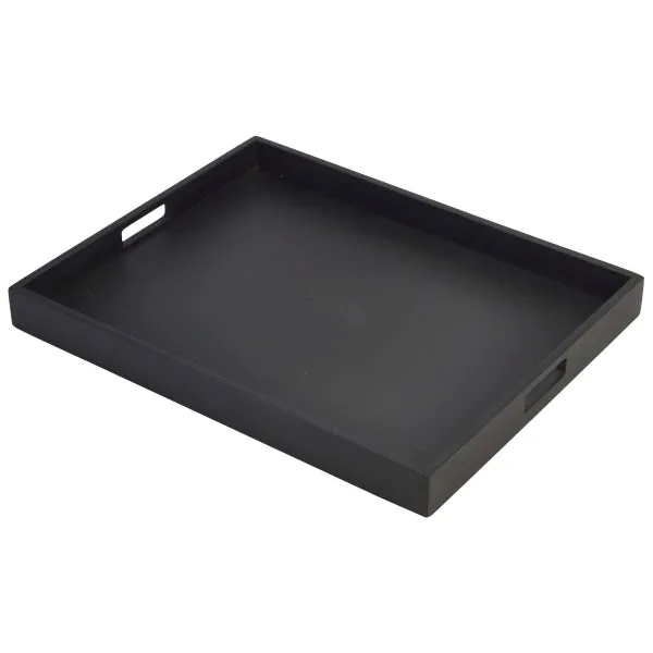 Solid Black Butlers Tray 49 x 38.5 x 4.5cm pack of 1