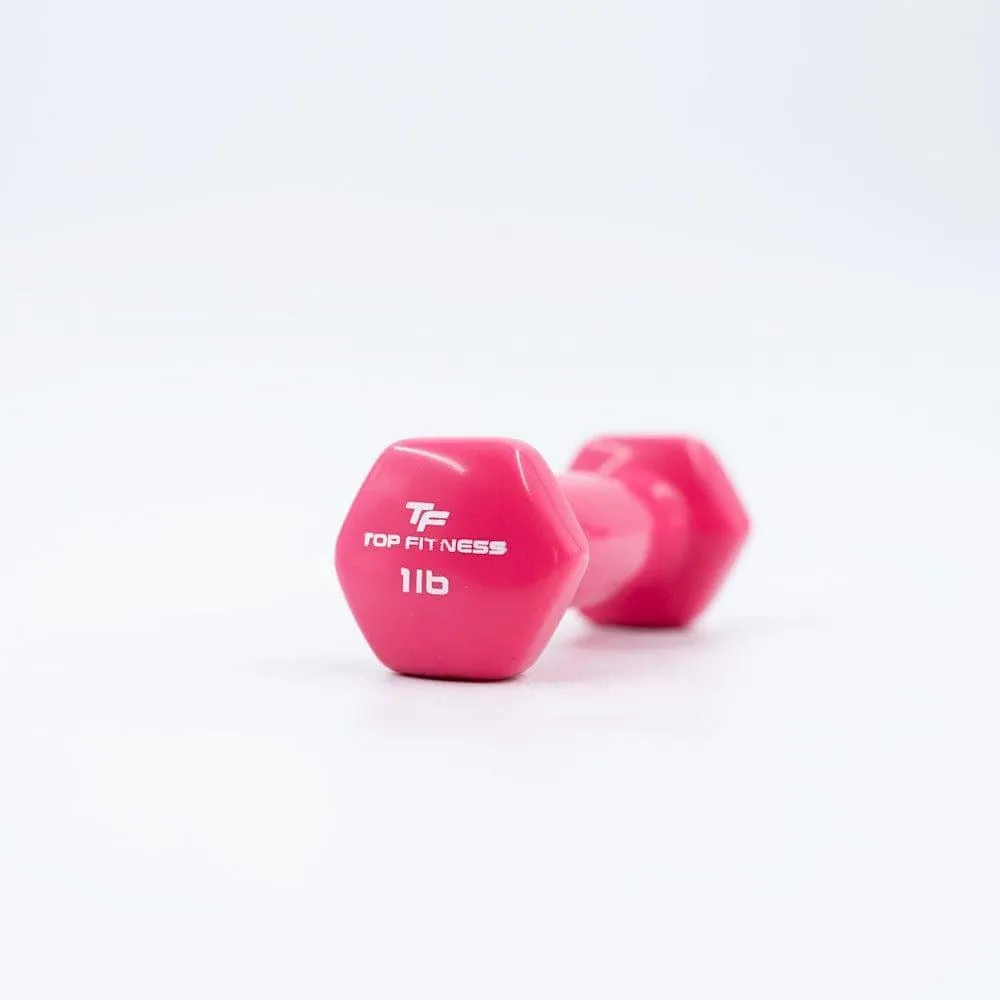 Top Fitness Vinyl Hex Dumbbell