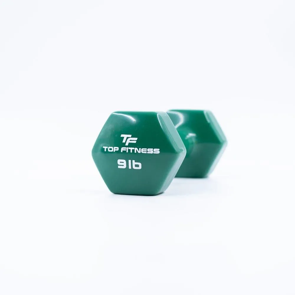Top Fitness Vinyl Hex Dumbbell