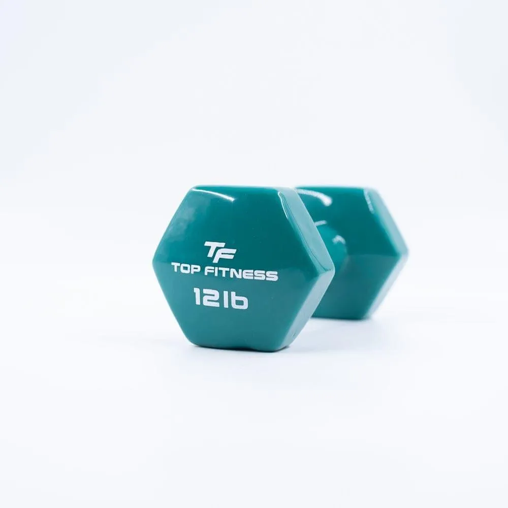 Top Fitness Vinyl Hex Dumbbell