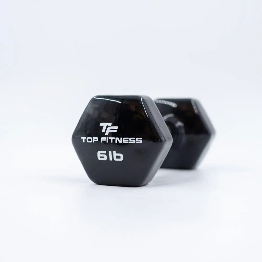 Top Fitness Vinyl Hex Dumbbell