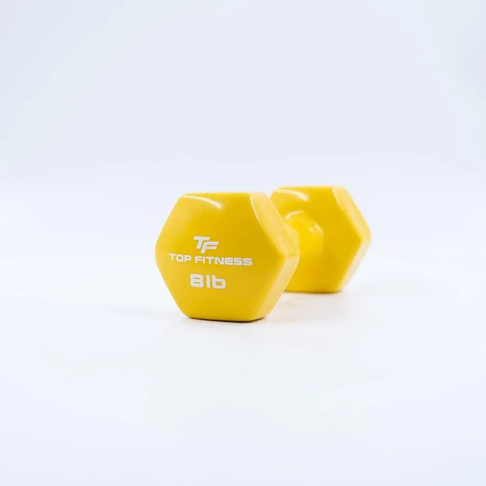 Top Fitness Vinyl Hex Dumbbell