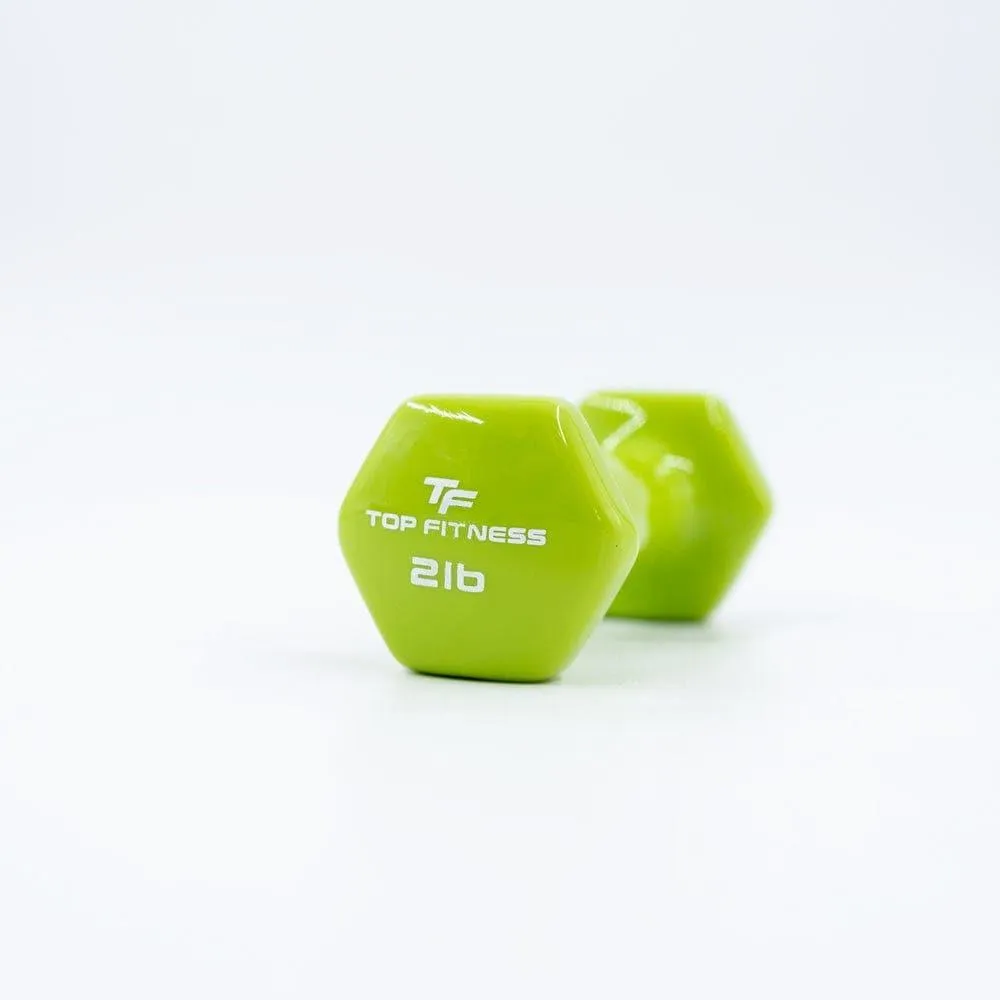 Top Fitness Vinyl Hex Dumbbell