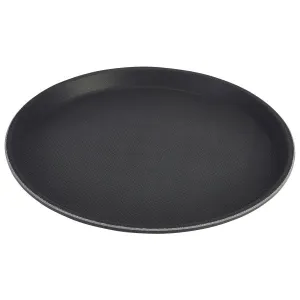Tray Gengrip Fibreglass Round 16" Black pack of 1