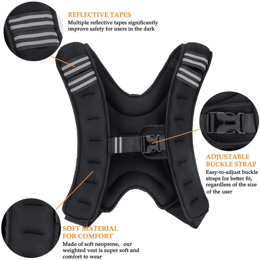 Weighted Vest 10kg Adjustable Weight Exercise Training